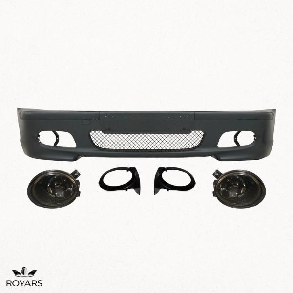 Front Bumper suitable for BMW E46 Sedan/Touring (1998-2004) M-Technik M-Tech M-Sport Model with Smoke Fog Lights front view